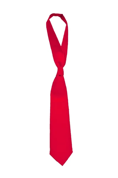 stock image Red tie isolated on white background