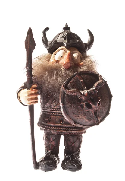 Viking figurka izolované na bílém — Stock fotografie