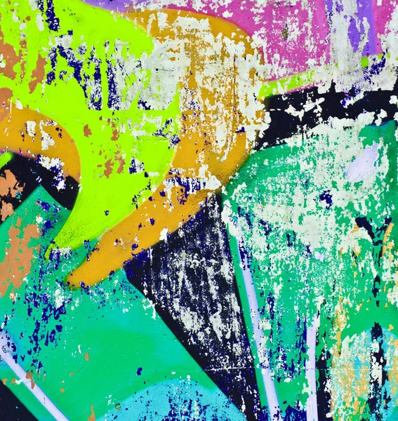 Grunge färgstarka bakgrund med sönderrivna affischer — Stockfoto