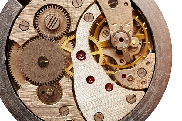 Staré kapesní hodinky mechanismus — Stock fotografie