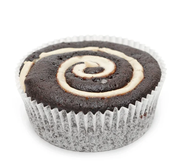 Mini cupcake isolado no fundo branco — Fotografia de Stock