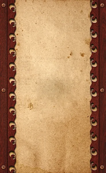 Старая бумага на деревянном фоне или фактуре — стоковое фото