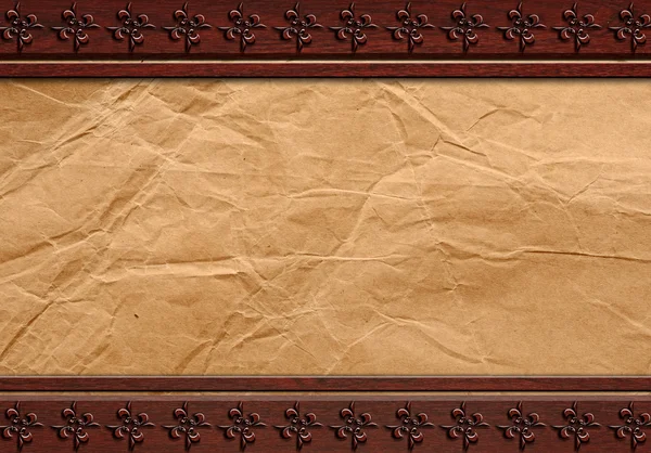 Grunge papier op hout achtergrond of textuur — Stockfoto