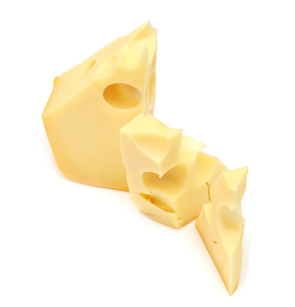 Kaas op een witte achtergrond — Stockfoto