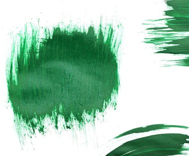 Green watercolor brush strokes with space for your own text clipart