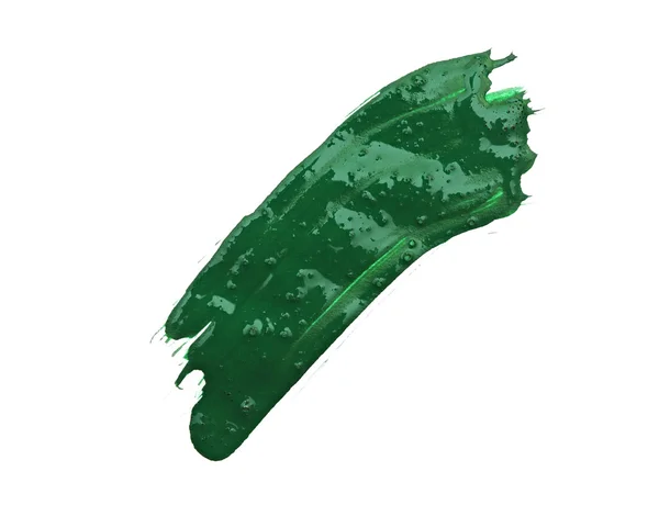 Зелені акварельні мазки пензля — стокове фото