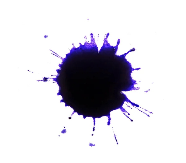 Ink splashes on white paper — Stock Photo, Image