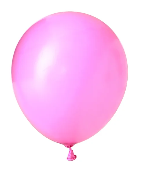 白い背景上に分離されてピンクの膨脹可能な気球 — ストック写真