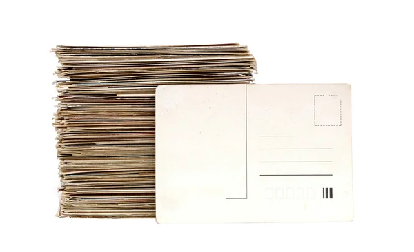 Grande pilha de cartas antigas e cartões postais — Fotografia de Stock