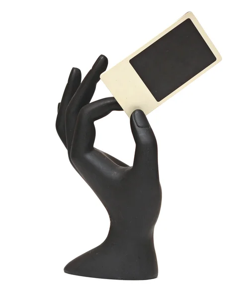 Бланк-манекен в руке — стоковое фото