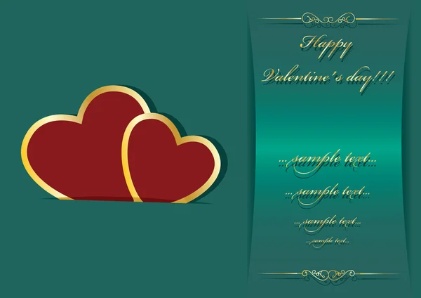 Aftelkalender voor Valentijnsdag achtergrond met plaats voor uw tekst — Stockvector