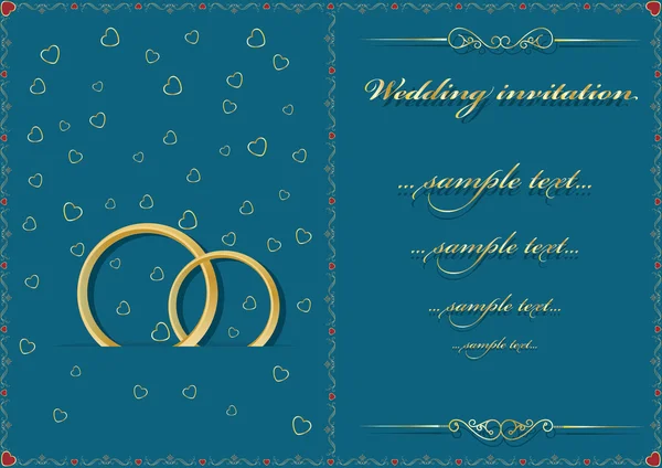 Wedding card. Vector illustration — Stock Vector