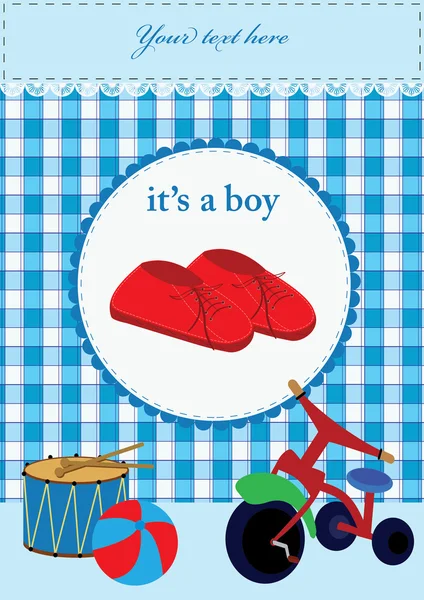 Baby boy card — Stock Vector