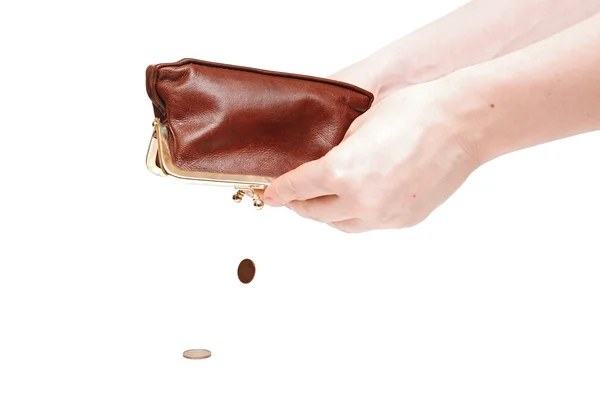 Ręka, trzymając pusty portfel — Zdjęcie stockowe