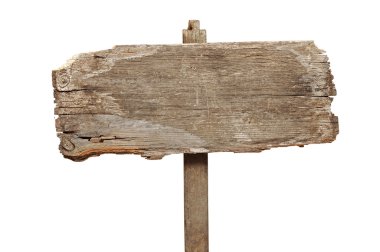 Old wooden signpost clipart