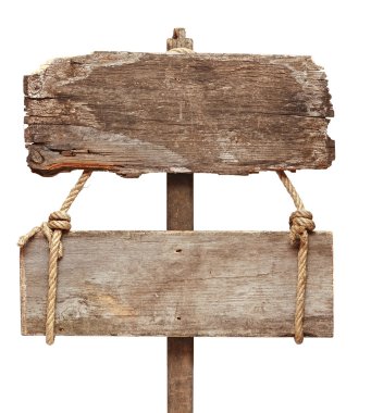 Old wooden signpost clipart