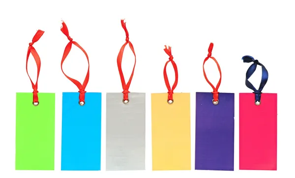 이 그룹 가격 또는 수하물 수하물에 대 한 다채로운 태그 라벨 스티커 — 스톡 사진