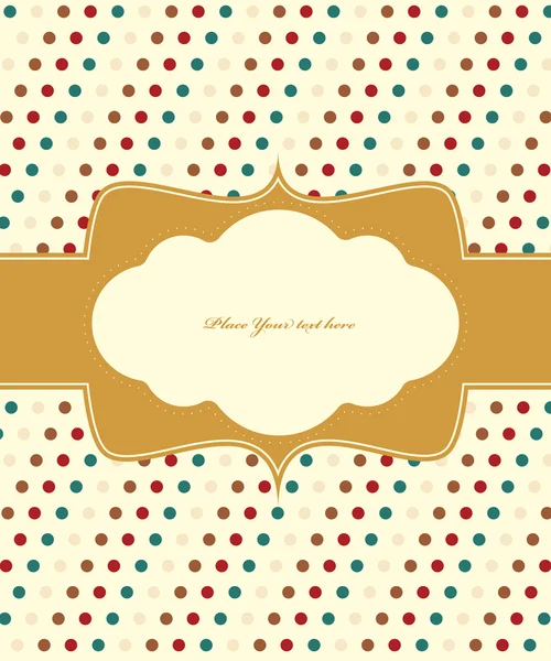 Polka dot ontwerp frame — Stockvector