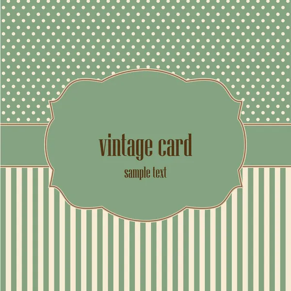 Vintage card, polka dot design. — Stock Vector