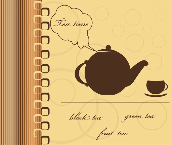 Пора пить чай. векторная иллюстрация — стоковый вектор