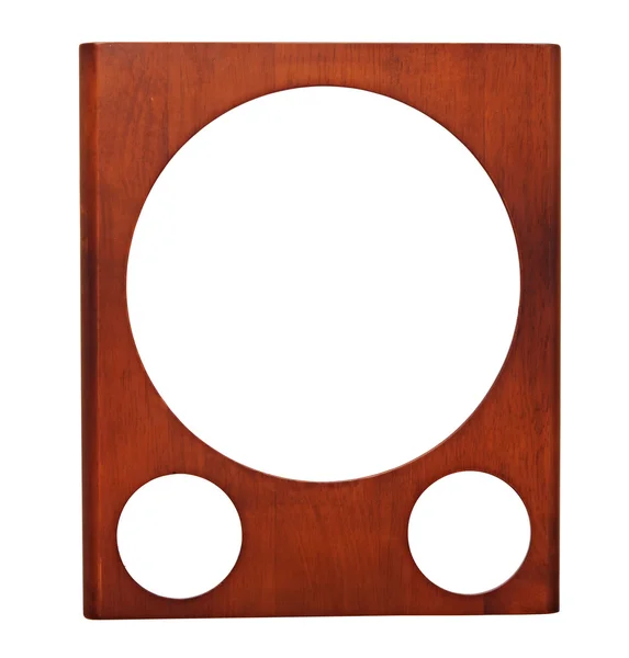 Foto de moldura de madeira para um quadro, isolado em branco — Fotografia de Stock