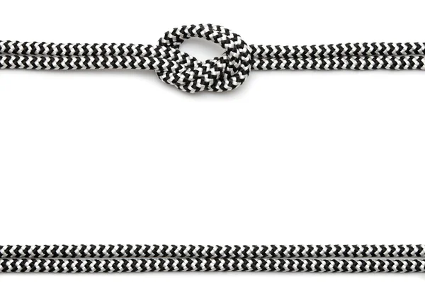 Badrand van touw geïsoleerd op wit — Stockfoto