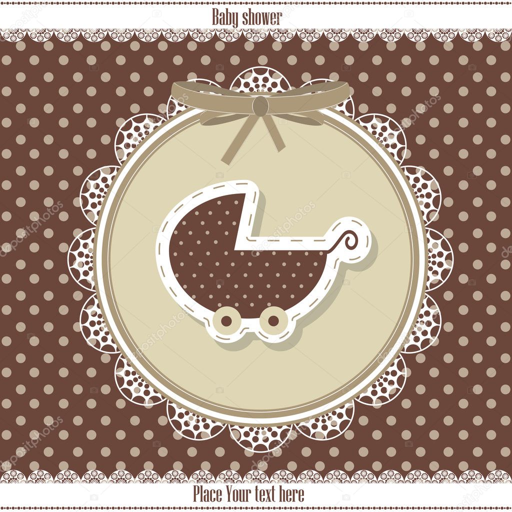 Vector card for baby-shower