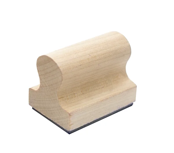 Sello de goma de madera aislado sobre fondo blanco — Foto de Stock