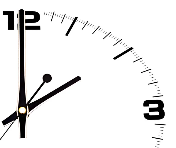 Reloj o reloj aislado en blanco mostrando el concepto de tiempo — Foto de Stock