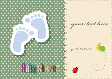 Baby shower - card template clipart