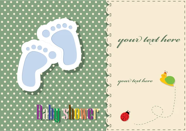 Μωρό ντους - πρότυπο κάρτας — Διανυσματικό Αρχείο