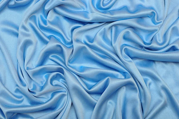 Smidig elegant blå silke kan använda som bakgrund — Stockfoto