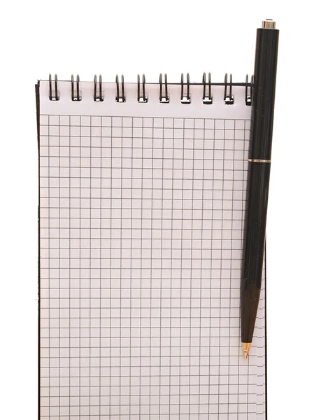 Spiral notebook with pen — Stock Photo, Image