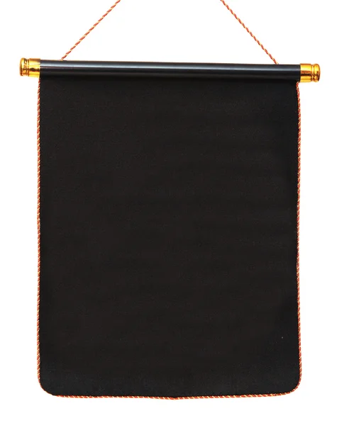 Black pennant isolated on white background — Stock Photo, Image