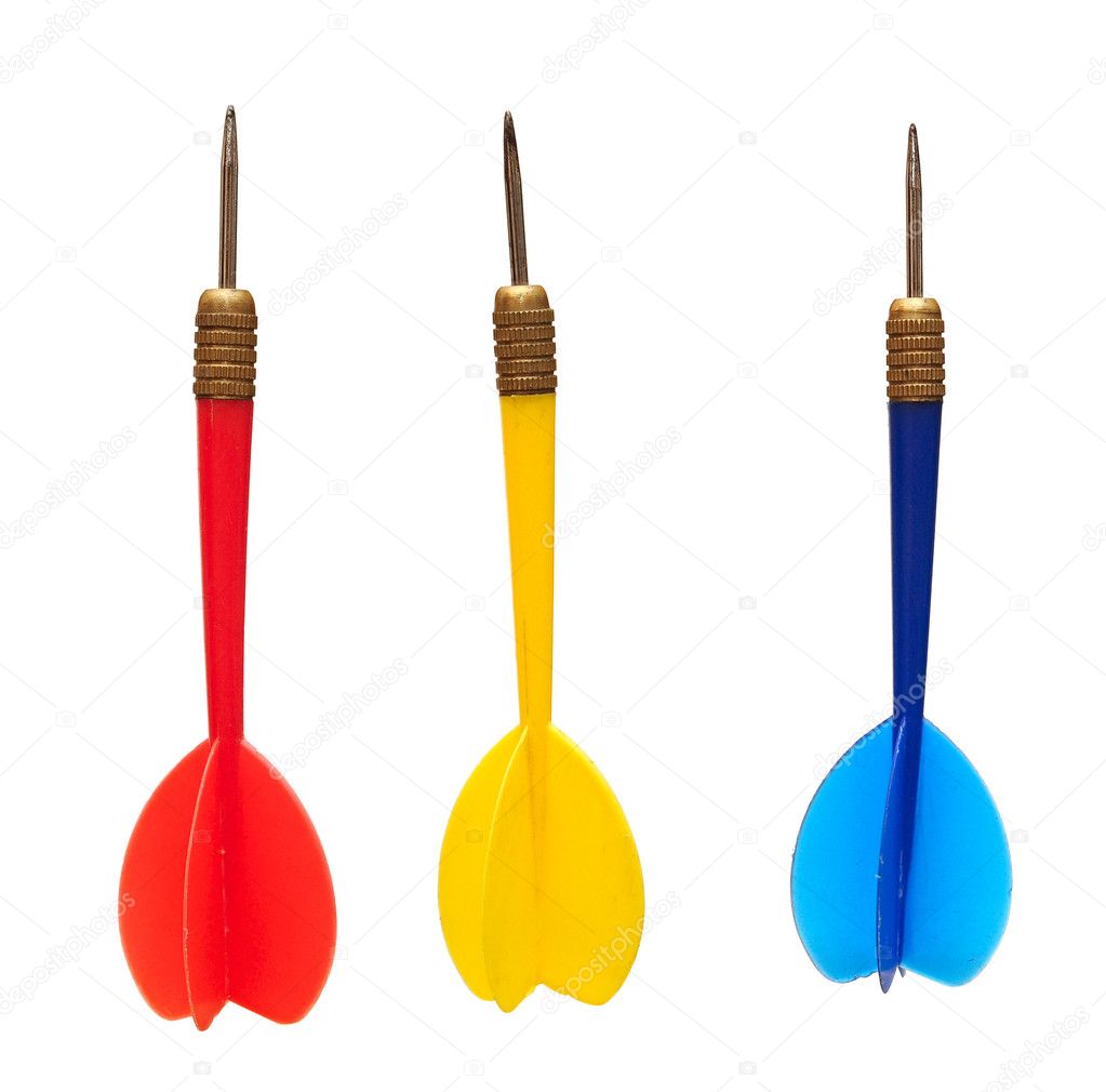 Game darts. It is isolated on a white background.