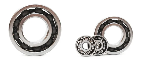 Ball bearings on white background — Stock Photo, Image