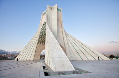 Side view of Azadi square in Tehran clipart