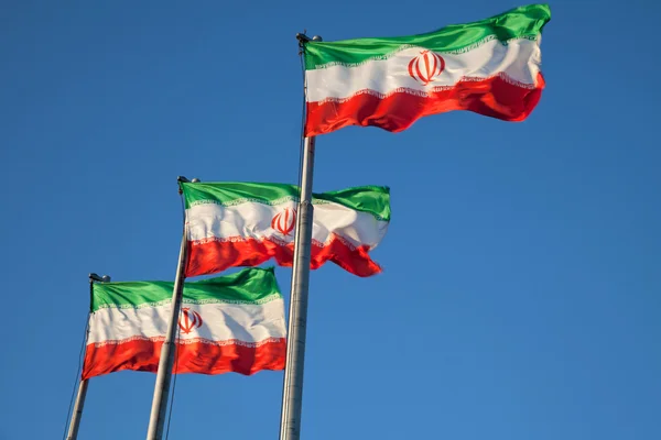 Three Iran Flags — стокове фото