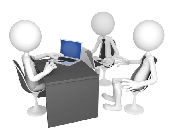 Empresarios reunidos alrededor de una mesa para una reunión — Foto de Stock