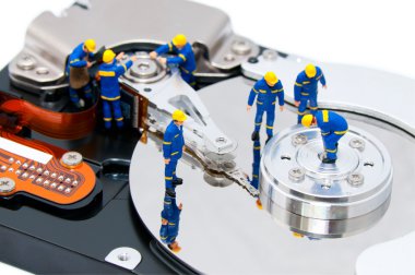 Hard disk repair concept clipart