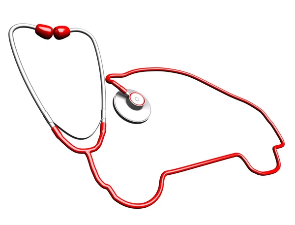 Araba şeklinde stetoskop — Stok fotoğraf