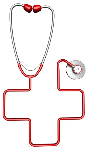 Cross-shaped stethoscope — Stock Photo, Image