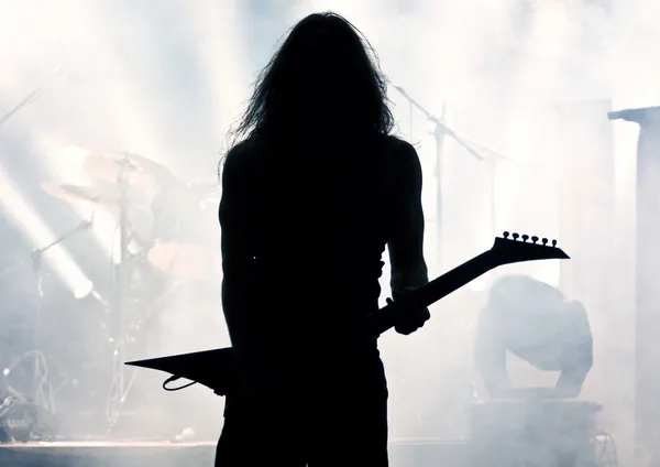 stock image Guitarist silhouette