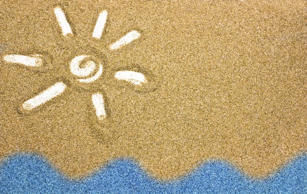 Été dessiné dans le sable — Photo