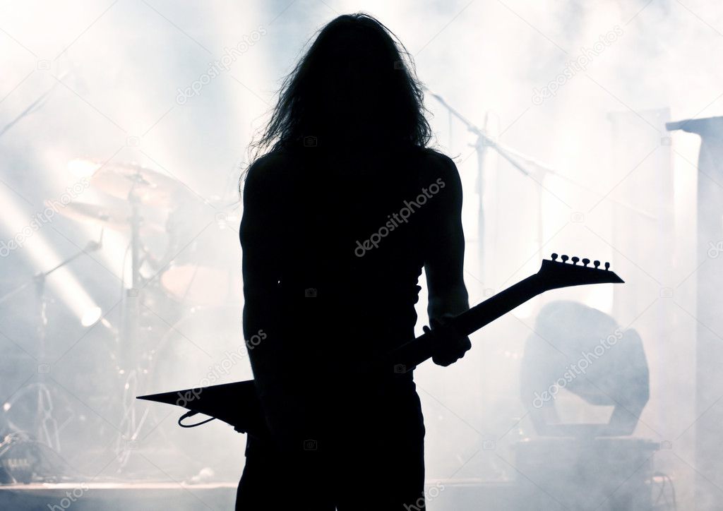 Guitarist silhouette