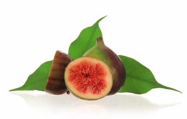 Fresh figs isolated on white — Stock Photo, Image