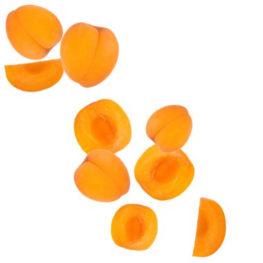 Apricots falling clipart
