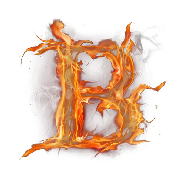 Tűz ábécé levél — Stock Fotó