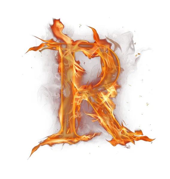 Letra del alfabeto de fuego —  Fotos de Stock