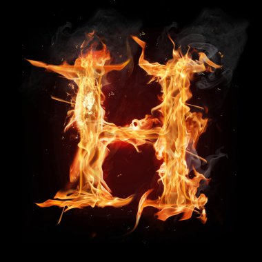 Fire alphabet letter 